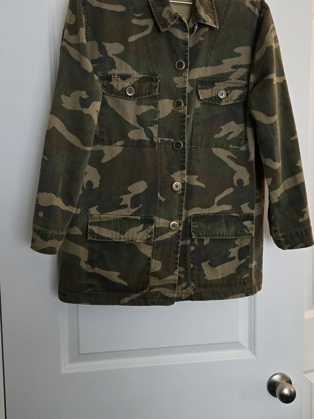 Boohoo Olive Green Camo Utility Jacket